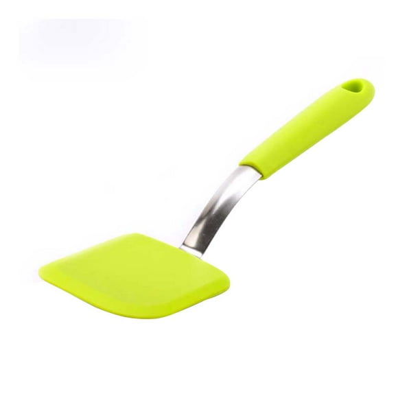 Espátula de silicona de grado alimenticio, resistente al calor, para el hogar (verde)