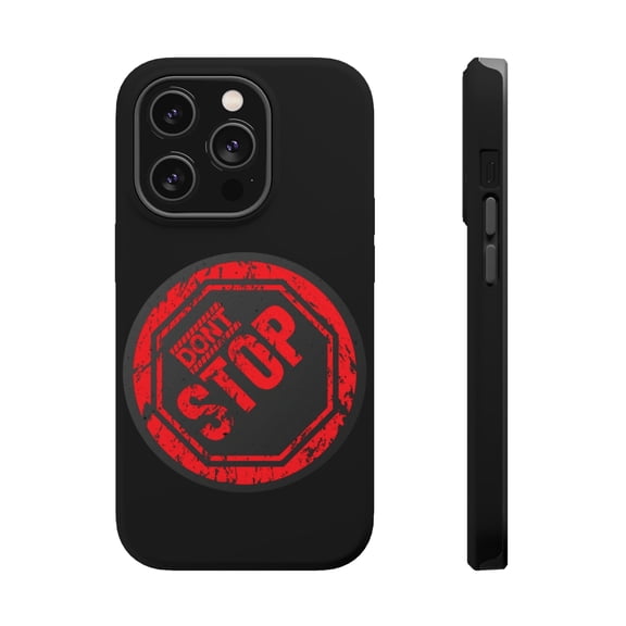 DistinctInk Tough Case for Apple iPhone 15 PRO (6.1" Screen), Compatible with MagSafe Charging - Don't Stop