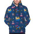 thumbnail image 2 of Bingfone Dogs Riding Skateboard Men's Drawstring Hoodie Long Sleeve Pocket Sweatshirts-4X-Large, 2 of 6