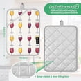 thumbnail image 3 of Line Wine Glass Oven Mitts Pot Holders 2 pcs Heat Resistant for Kitchen Baking Grilling, 3 of 7