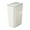 White #0, variant on Press-Lid Trash Can | Bathroom & Bedroom Wastebasket with Pop-Up Lid | Odor-Control Plastic Garbage Bin for Home, Office, Kitchen | Space-Saving Design in White/Black