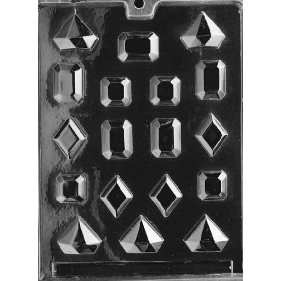Grandmama's Goodies J025 Jewel Chocolate Candy Soap Mold with Exclusive Molding Instructions