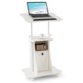 thumbnail image 1 of Costway Chariot Mobile sur Podium pour Ordinateur Portable de Bureau avec Rangement Hauteur Réglable Blanc, 1 of 1