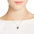 thumbnail image 6 of Passionate Cut-out Heart Black Onyx Inlay Sterling Silver Pendant Necklace, 6 of 6