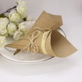 thumbnail image 3 of Yuarrent 50 piezas de galletas, postres, conos para envolver, ceremonia, fiesta, portátil, bolsa de regalo de un solo uso, soporte para flores, papel de Artesanía Marrón Yuarrent HA083519-01, 3 of 6