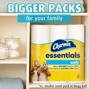 ورق تواليت ناعم من Charmin Essentials، 12 لفة ميجا، 330 ورقة لكل لفة