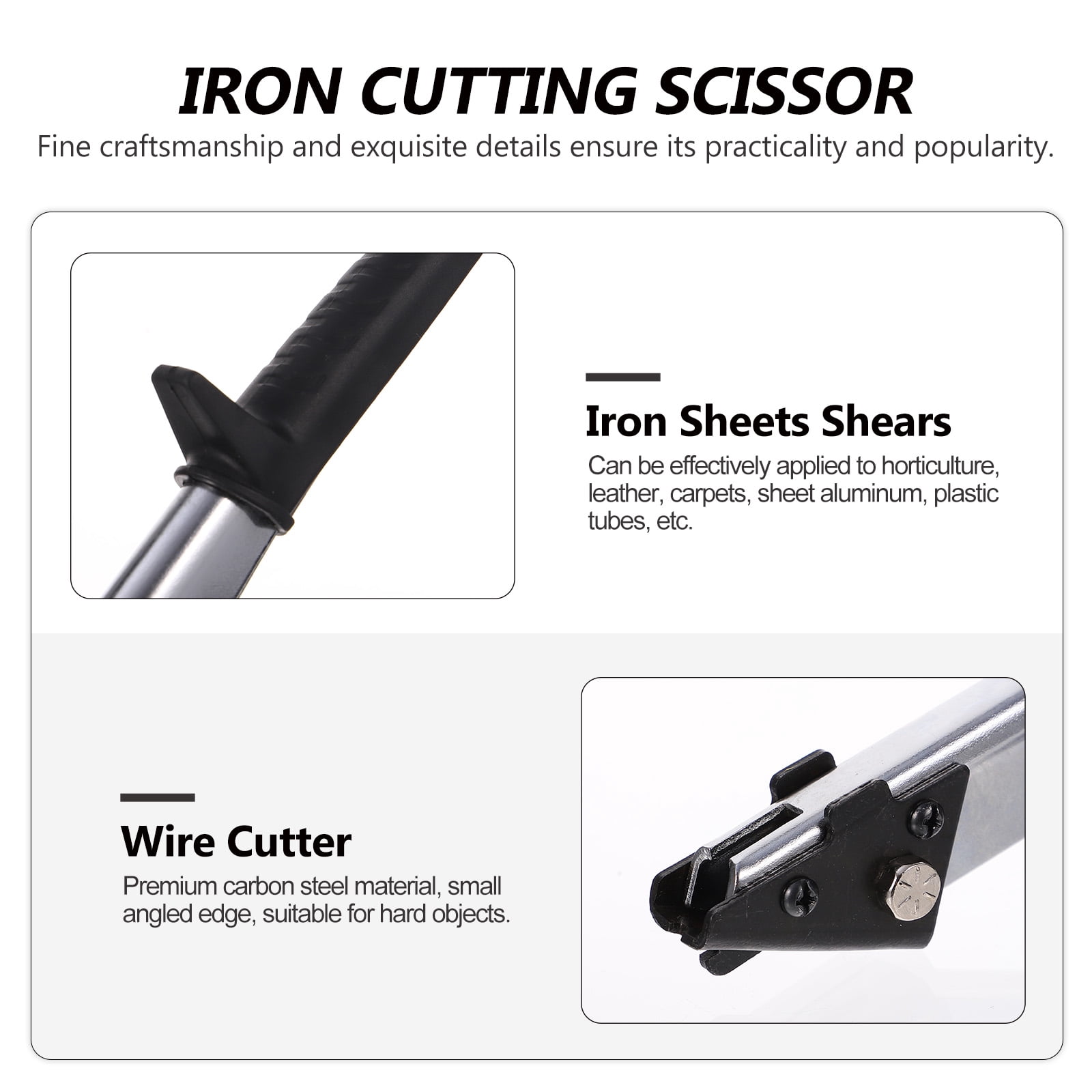 HORIALENCE Iron Sheet Scissors 1Pcs High Carbon Steel for Professionals Wire Cutter