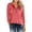 Pink, variant on YHAJDS Womens 3/4 Sleeves Tops Spring Summer Button V Neck Raglan Sleeve Casual Breathable T Shirt Blouse