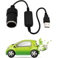 thumbnail image 4 of CoolStuff USB A Male to 12V Car Cigarette Lighter Socket Female Converter Cable 2-Pack, 4 of 7