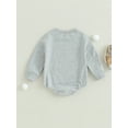 thumbnail image 4 of Bagilaanoe Newborn Baby Boy Oversized Romper Sweatshirt Long Sleeve Bodysuit Letter Print Pullover 3M 6M 12M 18M 24M Infant Casual Tee Tops, 4 of 9
