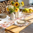 thumbnail image 4 of Orange Spring Floral Round 13 Inch Placemats Set of 6, Summer Botanical Watercolor Flower HeatResistant Non Slip Place Mats for Dining Table, Wipeable Braided Kitchen Table Mats for Housewarming, 4 of 9
