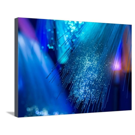 Internet Technology Fiber Optic Stretched Canvas Print Wall Art By Wu