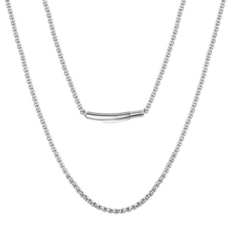 Clearance Stainless Steel Chains Necklaces for Men Hip Hop Jewelry for Women Him Birthday Everyday Christmas Gift,16-30inch