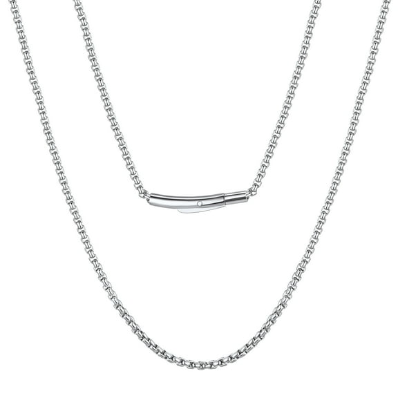 Clearance Stainless Steel Chains Necklaces for Men Hip Hop Jewelry for Women Him Birthday Everyday Christmas Gift,16-30inch