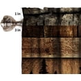 thumbnail image 6 of Retro Bear Curtain Valances,Rustic Woodland Wild Animal Rod Pocket Window Valance,Farmhouse Stone Wall Wooden Board Print Blackout Short Topper Curtain for Living Room Kitchen,54x18in, 6 of 6