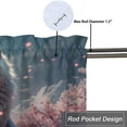 thumbnail image 5 of Wolf Valance Rod Pocket Window Curtain for Kitchen Wild Animals Cherry blossoms Winter Snow Mountain Window Treatment for Living Room Bedroom Bathroom 54 by 18 in, 1 Panel, 5 of 6