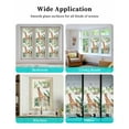thumbnail image 6 of Window Privacy Film Tropical Giraffe Sloth Stained Glass Window Film Decorative Sun Block Window Cover Watercolor Summer Palm Leaf Window Clings Static Adhesive Sticker for Bathroom 17.7"x39.3", 6 of 7