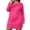 Pink, variant on Busydd Plus Size Sleep Dresses for Women Fashion Oversized Solid Color Long Sleeve Dress Casual Basic Round Neck Mini Fall Dresses L