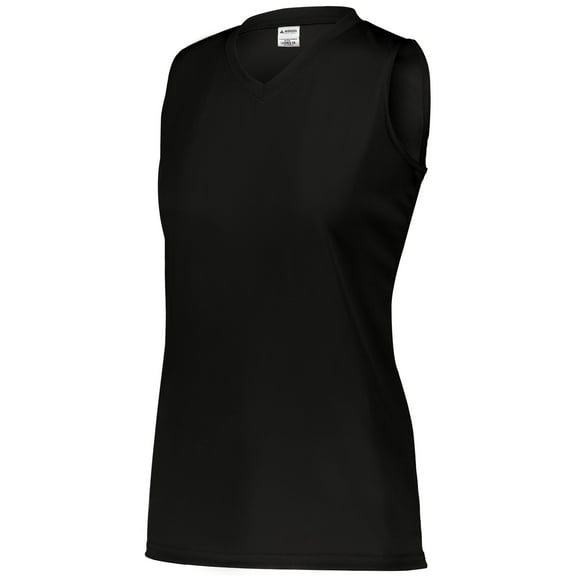 Augusta L Ladies Attain Wicking Sleeveless Jersey Black 4794