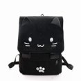 thumbnail image 5 of Embroidery Cute Cartoon Backpack Cat Ear Girl Schoolbag For Teenage Women Casual Black Canvas School Teen Backpack, 5 of 5