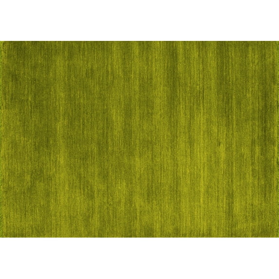 Ahgly Company Indoor Rectangle Abstract Yellow Contemporary Area Rugs, 5' x 8'