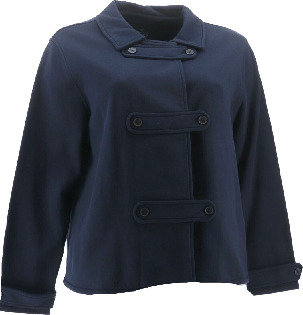 lands end fleece pea coat
