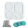 thumbnail image 2 of Cup Mat Resin Mold Set Epoxy Resin Cup Stand Holder Mold Set DIY Cup Mat Mold Set with Display Holder Silicone Heat Insulation Pad Mold DIY Tabletop Mold for Making Home Decor, 2 of 8