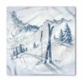 thumbnail image 1 of Winter Bandana, Ski Sport Mountain View, Unisex Head and Neck Tie, by Ambesonne, 1 of 2