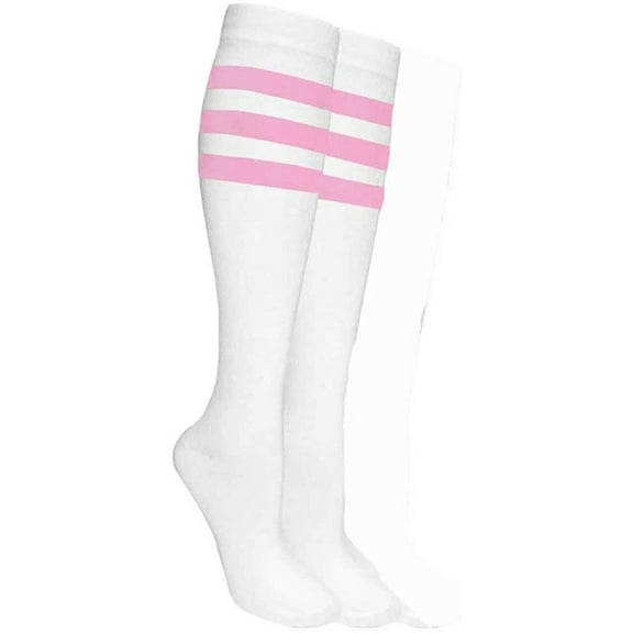 Women's 1 Pairs Truly Beautiful Comfortable Durable Soft Cable-Knit Knee High Socks SR451-1P One Size pink