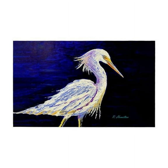 Betsy Drake DM1388G 30 x 50 in. Palette Snowy Egret Door Mat