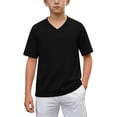 thumbnail image 3 of Pretxorve Kids Boys Girls Short Sleeve Shirts Summer V Neck Solid Fast Dry Mesh Sport Uniform Tee Sizes 3-15Y, 3 of 5