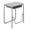 thumbnail image 1 of Pemberly Row Height Adjustable Student Desk Pendulum Bar & Book Box in Gray, 1 of 9