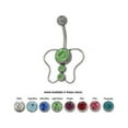 thumbnail image 1 of Butterfly Belly Button Ring with Cz Jewels 14G, 1 of 1