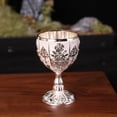 thumbnail image 4 of Goblet Embossed Cup Elegant Cup Glass Drinkware Pink, 4 of 6