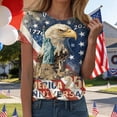 thumbnail image 2 of felwors 250th Anniversary Shirt Vintage American Flag Independence Day 250 Anniversary Shirt Women Short Sleeve Pullover Tshirts (Watermelon Red, S), 2 of 7