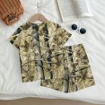 thumbnail image 4 of Grblisyd Cute Outfits for Girls 10-12 Camo Crew Neck Short Sleeve Maple Leaf Print Tops and Elastic Waist Shorts, 4 of 6