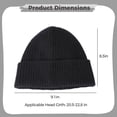 thumbnail image 5 of Wool Knit Beanie with Fleece Lining, Winter Warm Hat for Men Women, Soft Skin-Friendly Foldable Ribbed Cuff Hat for Cold Weather, Skiing, Hiking, Commuting, Outdoor Headwear, 5 of 6