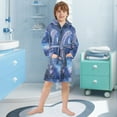 thumbnail image 5 of FORMRS Niños Bathrobe Unisex Hooded Robe Soft Plush Pajamas Sleepwear, Size 4-6T, Crystal Ball, 5 of 7