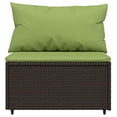 thumbnail image 3 of vidaXL 3 Piece Garden Lounge Set with Cushions Brown Poly Rattan, 3 of 5