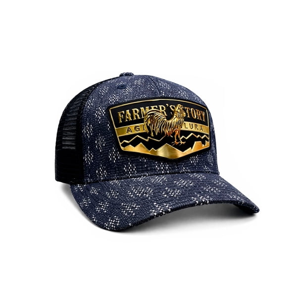 KNITE Gorra Farmer Rooster Gold Trucker Hombre Ajustable Estilo Rancho Gallo Oro