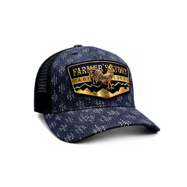 KNITE Gorra Farmer Rooster Gold Trucker Hombre Ajustable Estilo Rancho Gallo Oro