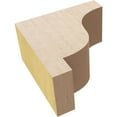 thumbnail image 6 of 2"W x 4"D x 4"H Classic Newport Rough Cedar Woodgrain TimberThane Corbel, Primed Tan, 6 of 6