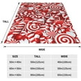 thumbnail image 3 of Christmas Swirl Candy Fleece Throw Blanket Soft Flannel Plush Lightweight Warm Cozy Blanket for Bed Couch Sofa Travel 50"X60", 3 of 6