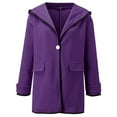 thumbnail image 5 of Puntoco Plus Size Top Clearance,Womens Warm Faux Coat Cardigan Winter Solid Long Sleeve Outerwear Purple 6(M), 5 of 5