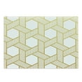 thumbnail image 1 of Geometric Cutting Board, Entangled Stripes with Diagonal Lines Forming Hexagonal Shapes Contemporary, Decorative Tempered Glass Cutting and Serving Board, Large Size, Yellow and White, by Ambesonne, 1 of 1