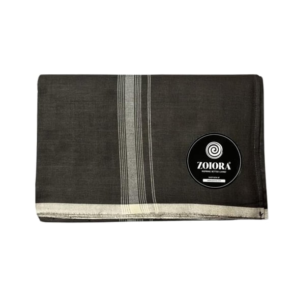Zoiora Pure Cotton Black Lungi for Men