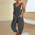 thumbnail image 2 of Nmmued Overalls for Women Loose Fit, Baggy Overalls for Women, Wide Leg Overalls for Women, Casual Jumpsuits for Women, Loose Jumpsuits for Women, Gray 3XL, 2 of 5