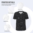 thumbnail image 3 of Rateoe Spider Web Black Pattern Men’s Baseball Short Sleeve Polo Shirt, Midweight Men's Shirt Golf Shirt Polo Shirts Quick Dry Short-3X-Large, 3 of 7