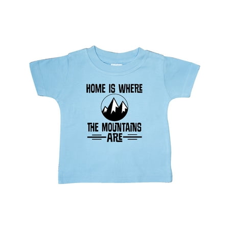 

Inktastic Home is Where the Mountains Are Gift Baby Boy or Baby Girl T-Shirt