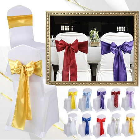 

WNG Chair Ribbon Bow Strap Wedding Banquet Party Event Decoration Chair Bow Tie Chair Bow